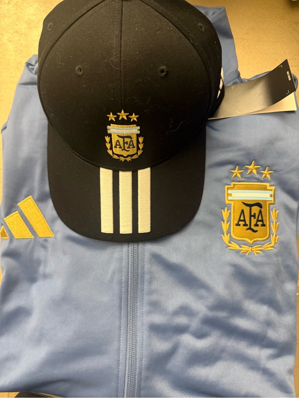 Adidas Argentina National Team DNA Track Top Jacket 2026 Size XL and HAT